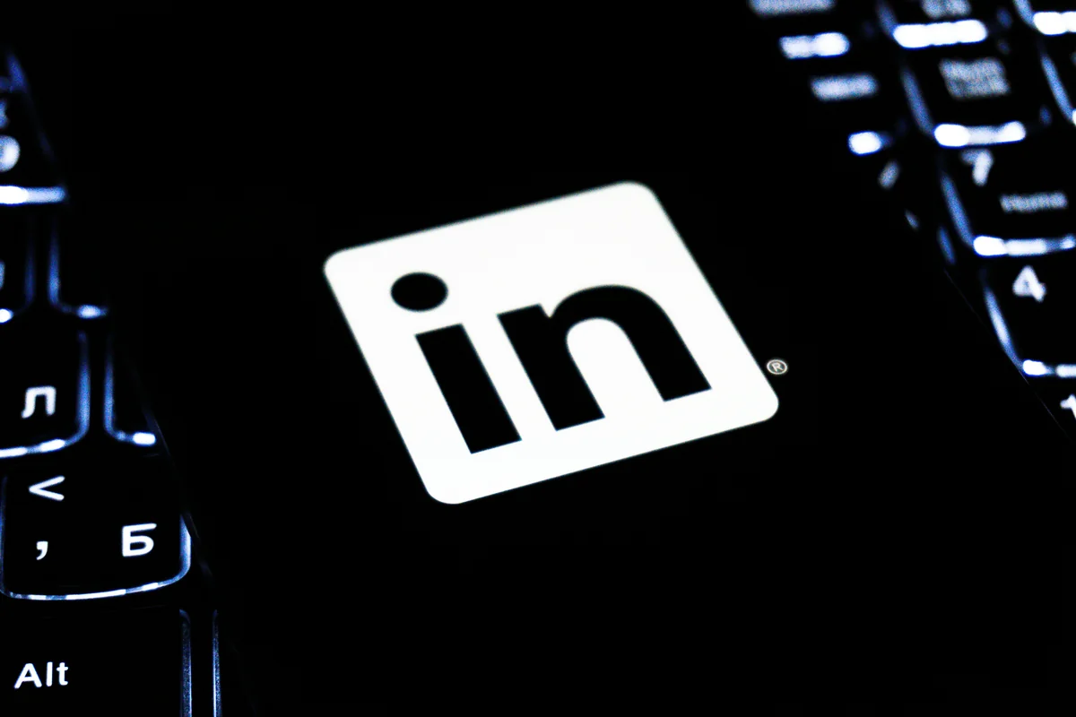 Linkedin logo on a dark keyboard - networking online community - Indepth reviews of trending kitchen gadgets on social media
