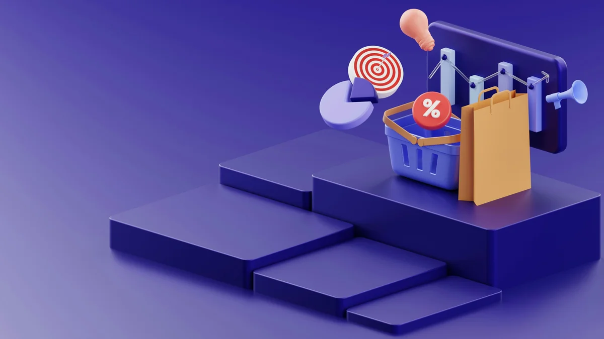 a purple background with a basket of items and a target - finding the best valueformoney daily products online