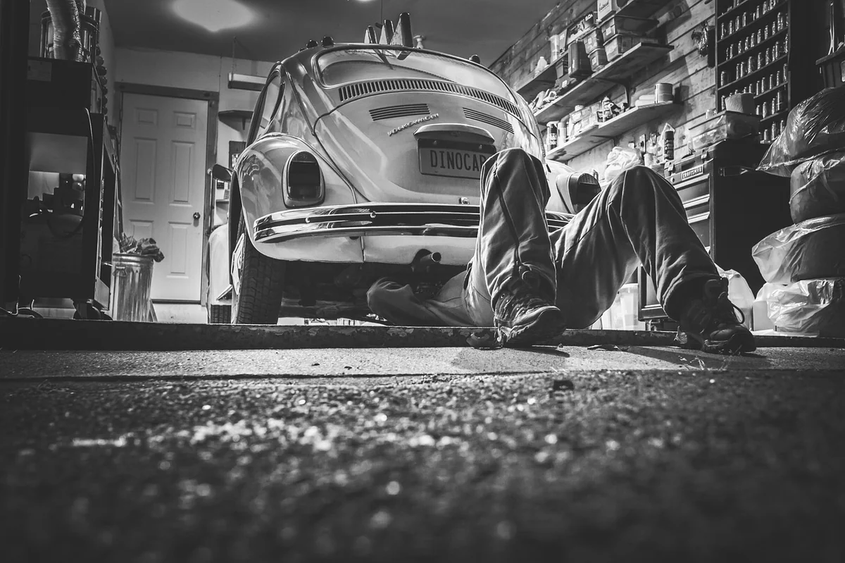 man, car, repair, car repair, car workshop, car wallpapers, repair shop, repairs, garage, mechanic, vw beetle, volkswagen, beetle, automotive, workshop, tools, supplies, monochrome, black and white - secret home maintenance tools every homeowner should own