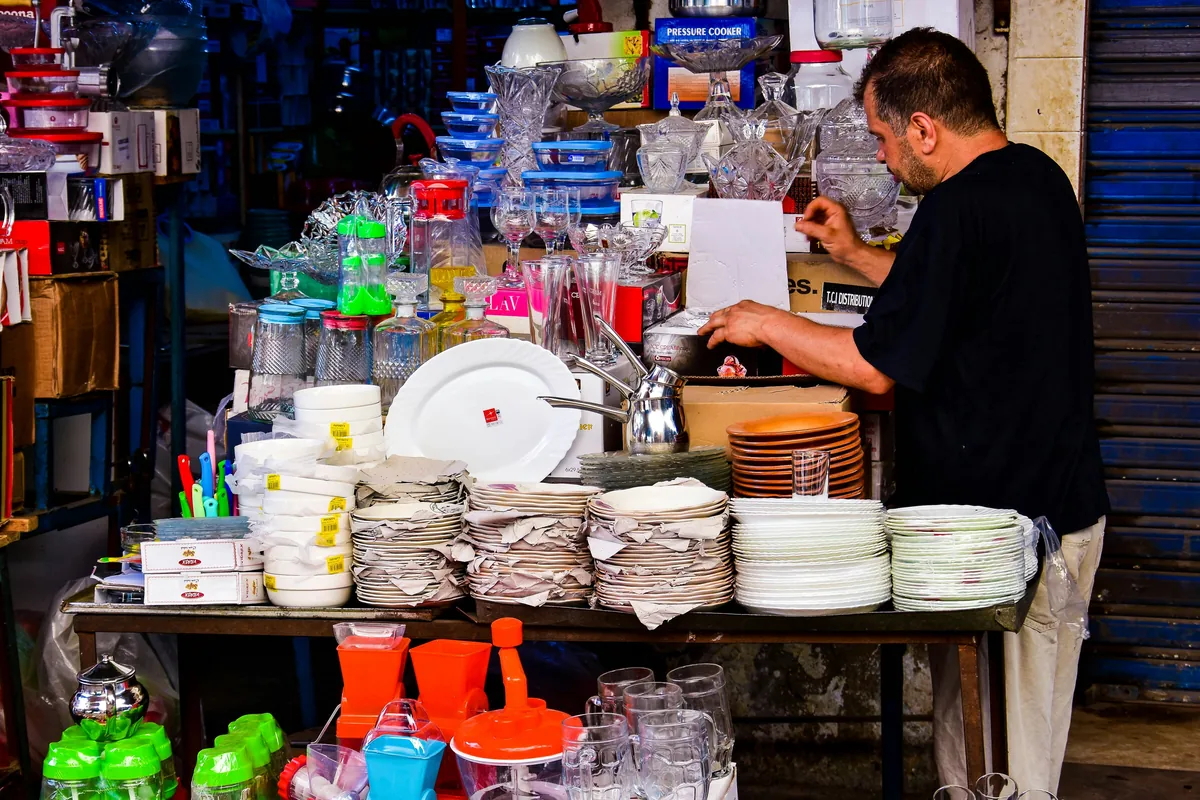 Man work in the medina of sfax, Tunisie - how to spot highquality materials in everyday household goods